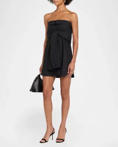 GIUSEPPE DI MORABITO Strapless Tie-Waist Shirt | Thumbnail 4