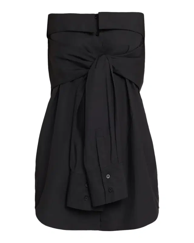 GIUSEPPE DI MORABITO Strapless Tie-Waist Shirt