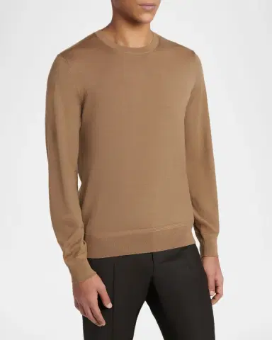 Tom Ford Men's Lyocell and Cotton Long-Sleeve T-Shirt | Thumbnail 3 Tom Ford Men's Lyocell and Cotton Long-Sleeve T-Shirt | Thumbnail 3