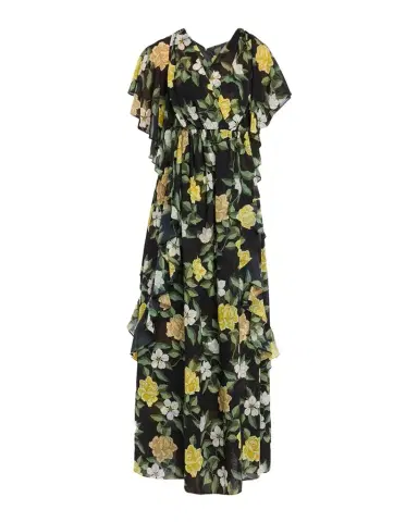 Ungaro Sylvie Ruffle Floral Chiffon Maxi Dress | Thumbnail 1