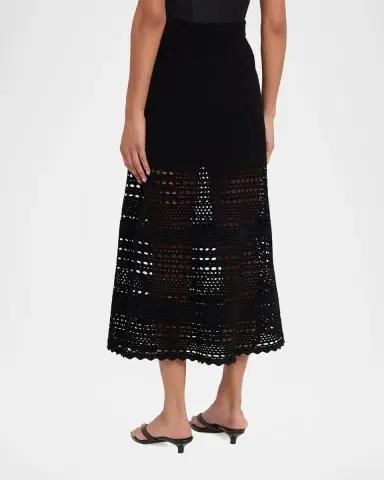 Simkhai Westly Open-Stitch Midi Skirt | Thumbnail 3