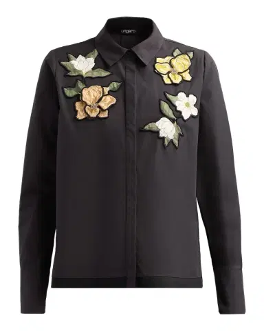 Ungaro Dylan Floral Applique Poplin Blouse | Thumbnail 1 Ungaro Dylan Floral Applique Poplin Blouse | Thumbnail 1