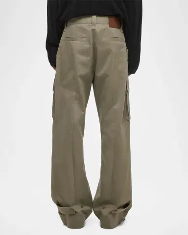 Helmut Lang Men's Chino Twill Wide Leg Cargo Pants | Thumbnail 3