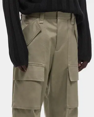 Helmut Lang Men's Chino Twill Wide Leg Cargo Pants | Thumbnail 5