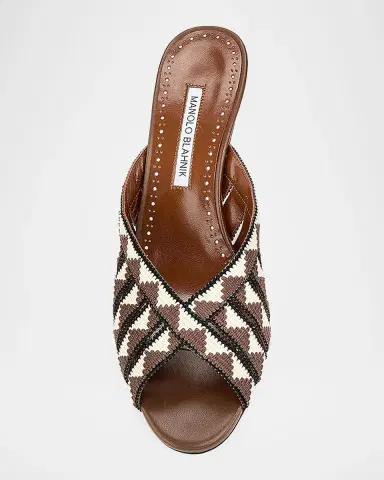 Manolo Blahnik 50mm Trofesamu Peep-Toe Mules | Thumbnail 3 Manolo Blahnik 50mm Trofesamu Peep-Toe Mules | Thumbnail 3