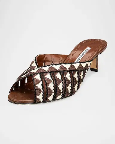 Manolo Blahnik 50mm Trofesamu Peep-Toe Mules | Thumbnail 4 Manolo Blahnik 50mm Trofesamu Peep-Toe Mules | Thumbnail 4