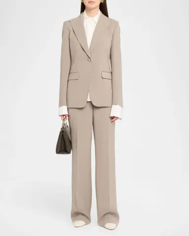 Lafayette 148 New York Single-Button Finesse Crepe Blazer | Thumbnail 2 Lafayette 148 New York Single-Button Finesse Crepe Blazer | Thumbnail 2