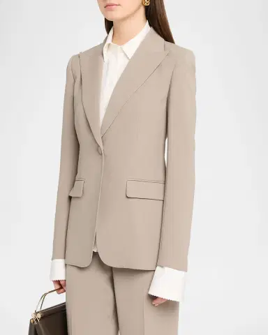 Lafayette 148 New York Single-Button Finesse Crepe Blazer | Thumbnail 4 Lafayette 148 New York Single-Button Finesse Crepe Blazer | Thumbnail 4