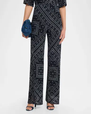 Veronica Beard Hadria Bandana-Print Pants | Thumbnail 4 Veronica Beard Hadria Bandana-Print Pants | Thumbnail 4