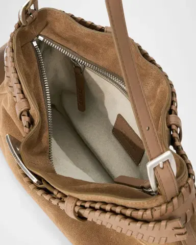 Staud Brooklyn Buckled Suede Shoulder Bag | Thumbnail 3 Staud Brooklyn Buckled Suede Shoulder Bag | Thumbnail 3