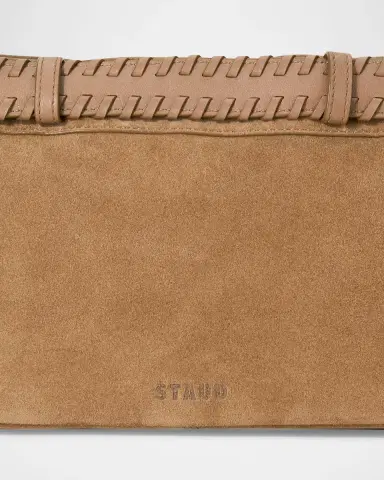 Staud Brooklyn Buckled Suede Shoulder Bag | Thumbnail 4 Staud Brooklyn Buckled Suede Shoulder Bag | Thumbnail 4