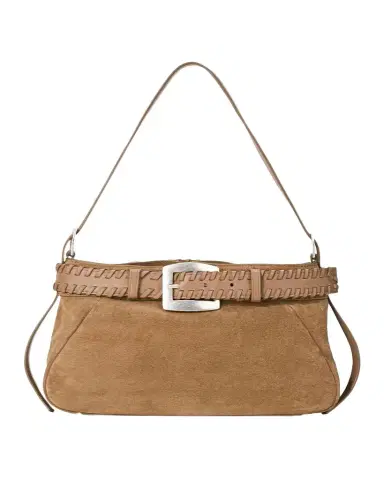 Staud Brooklyn Buckled Suede Shoulder Bag | Thumbnail 1 Staud Brooklyn Buckled Suede Shoulder Bag | Thumbnail 1