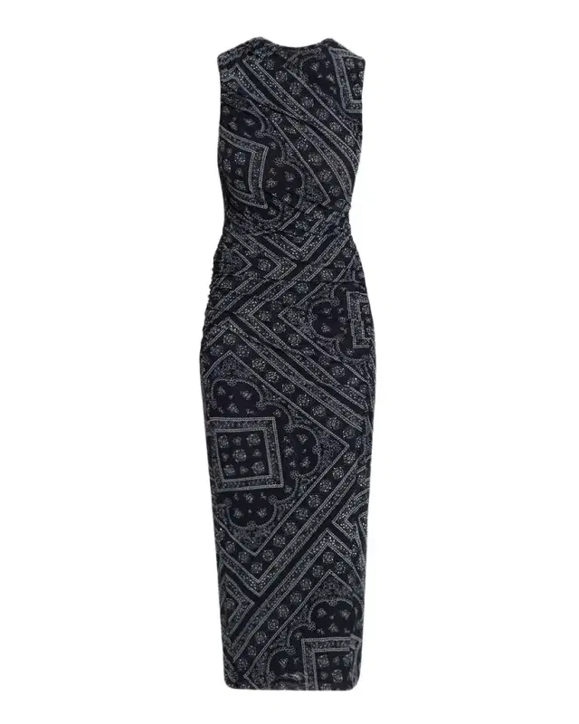 Veronica Beard Sylviani Bandana-Print Midi Dress