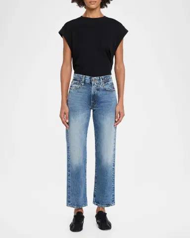 R13 Romeo Straight Cropped Jeans | Thumbnail 2
