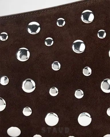Staud Dani Angular Studded Suede Shoulder Bag | Thumbnail 4 Staud Dani Angular Studded Suede Shoulder Bag | Thumbnail 4