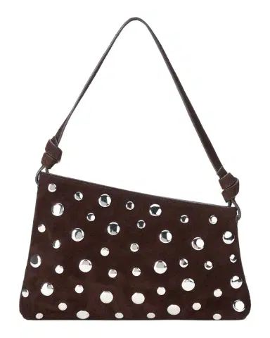 Staud Dani Angular Studded Suede Shoulder Bag | Thumbnail 1 Staud Dani Angular Studded Suede Shoulder Bag | Thumbnail 1