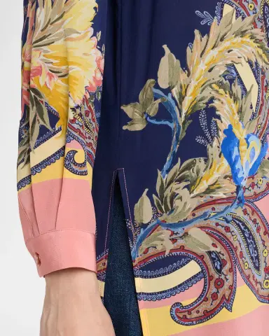 Etro Paisley-Print Silk Button-Down Tunic Shirt | Thumbnail 5 Etro Paisley-Print Silk Button-Down Tunic Shirt | Thumbnail 5