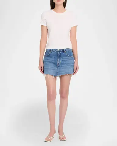 Frame The Mini Denim Skirt | Thumbnail 2 Frame The Mini Denim Skirt | Thumbnail 2