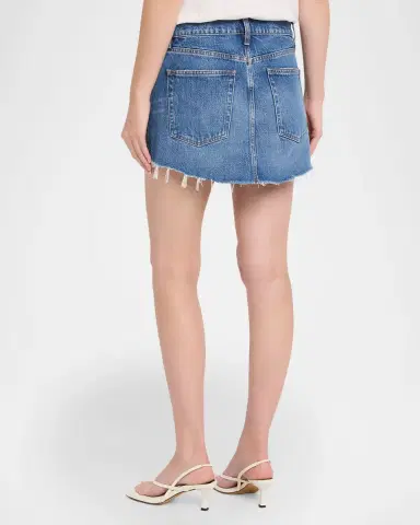 Frame The Mini Denim Skirt | Thumbnail 3 Frame The Mini Denim Skirt | Thumbnail 3