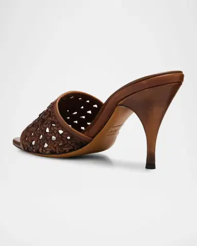Miu Miu Woven Leather Stiletto Sandals | Thumbnail 3