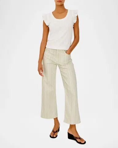 RAILS Getty Stripe Wide Cropped Jeans | Thumbnail 2