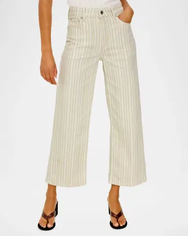 RAILS Getty Stripe Wide Cropped Jeans | Thumbnail 4