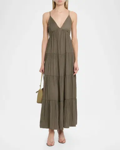 L'Agence Lua Tiered Maxi Dress | Thumbnail 2 L'Agence Lua Tiered Maxi Dress | Thumbnail 2