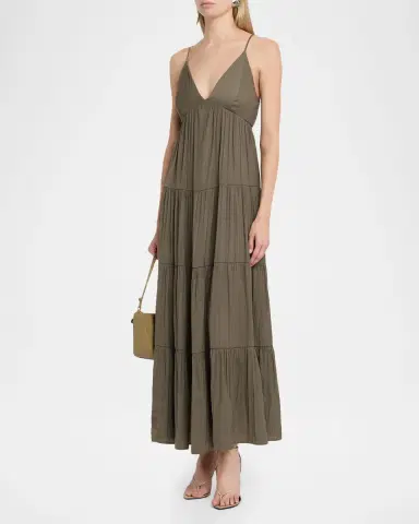 L'Agence Lua Tiered Maxi Dress | Thumbnail 4 L'Agence Lua Tiered Maxi Dress | Thumbnail 4