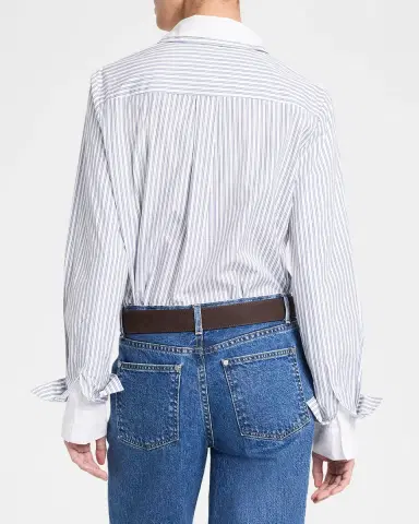 TWP Double Layer Boyfriend Shirt | Thumbnail 2