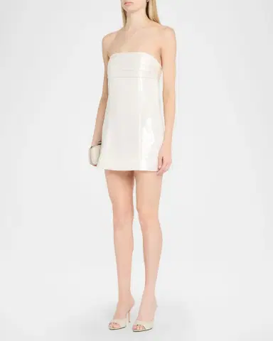 Retrofête Chentari Sequined Strapless Mini Dress | Thumbnail 4 Retrofête Chentari Sequined Strapless Mini Dress | Thumbnail 4
