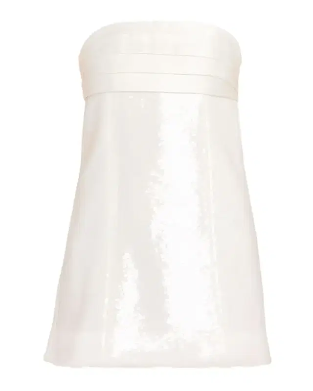 Chentari Sequined Strapless Mini Dress