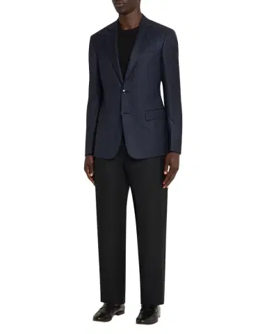 Giorgio Armani Men's Soft Prince of Wales Single-Breasted Sport Coat | Thumbnail 1 Giorgio Armani Men's Soft Prince of Wales Single-Breasted Sport Coat | Thumbnail 1