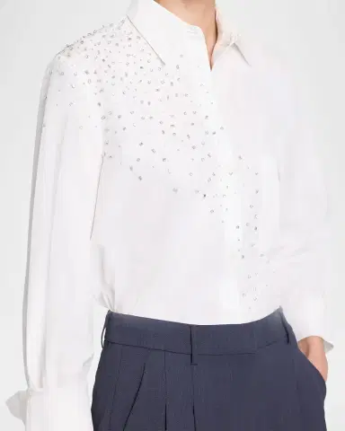 TWP Next Morning Embellished Button-Front Shirt | Thumbnail 4 TWP Next Morning Embellished Button-Front Shirt | Thumbnail 4
