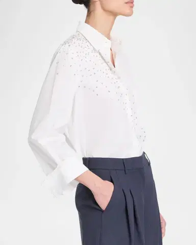 TWP Next Morning Embellished Button-Front Shirt | Thumbnail 5 TWP Next Morning Embellished Button-Front Shirt | Thumbnail 5