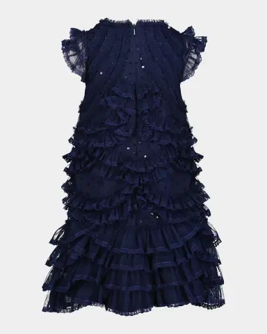Mac Duggal Girl's Sequined Ruffle Dress, Size 4 | Thumbnail 2