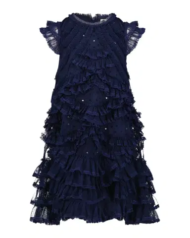 Mac Duggal Girl's Sequined Ruffle Dress, Size 4 | Thumbnail 3