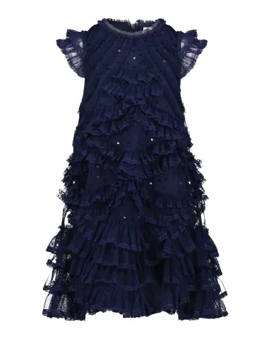 Mac Duggal Girl's Sequined Ruffle Dress, Size 4 | Thumbnail 1