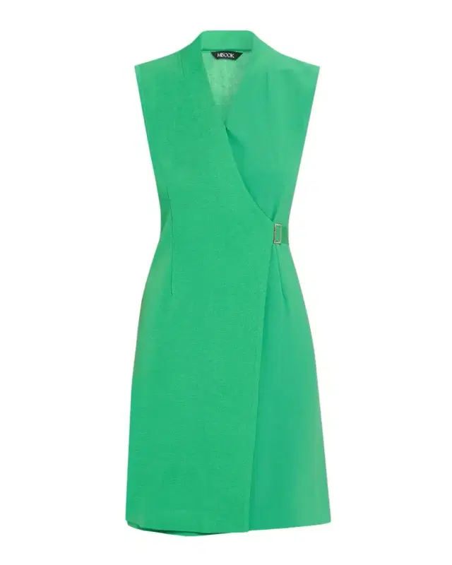 Misook Faux Wrap Sheath Mini Dress