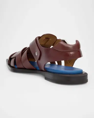 Lanvin Men's Leather Pointed-Toe Gladiator Sandals | Thumbnail 4 Lanvin Men's Leather Pointed-Toe Gladiator Sandals | Thumbnail 4