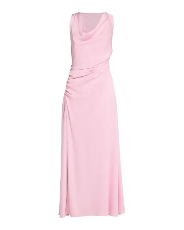 Elinne Draped Off-Shoulder Column Gown