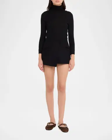Miu Miu Shearling-Lined Suede Mary Jane Ballerina Flats | Thumbnail 2