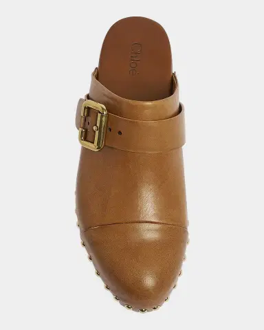 Chloé 40mm Jeannette Leather Clogs | Thumbnail 4