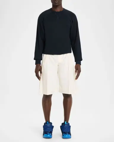 Lanvin Men's Curb Satin Leather Oversized Sneakers | Thumbnail 3
