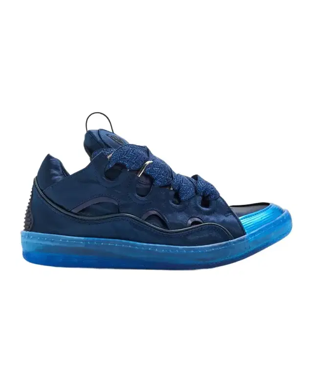 Lanvin Men 's Curb Satin Leather Oversized Sneakers