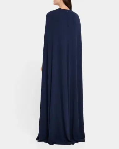 Simkhai Demi Ruched Jersey Cape Gown | Thumbnail 3 Simkhai Demi Ruched Jersey Cape Gown | Thumbnail 3