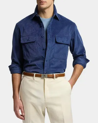 Ralph Lauren Purple Label Men's Fine-Wale Corduroy Shirt | Thumbnail 4