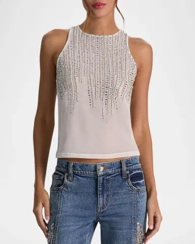Alice + Olivia Pania Embellished Sleeveless Top | Thumbnail 4 Alice + Olivia Pania Embellished Sleeveless Top | Thumbnail 4