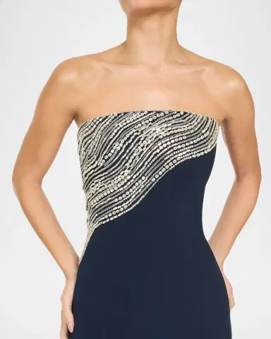 Jenny Packham Soyala Wave Beaded Strapless Gown | Thumbnail 3 Jenny Packham Soyala Wave Beaded Strapless Gown | Thumbnail 3