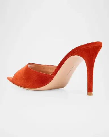 Gianvito Rossi 85mm Elle Suede Mule Pumps | Thumbnail 3 Gianvito Rossi 85mm Elle Suede Mule Pumps | Thumbnail 3