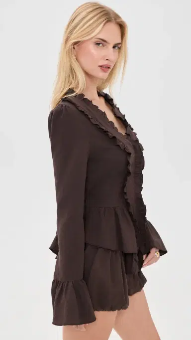 LIONESS Odette Blouse Brown | Thumbnail 4